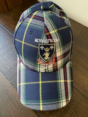 Royal Troon Plaid Tartan Baseball Cap - Navy, Green, Red, Yellow NWOT one size